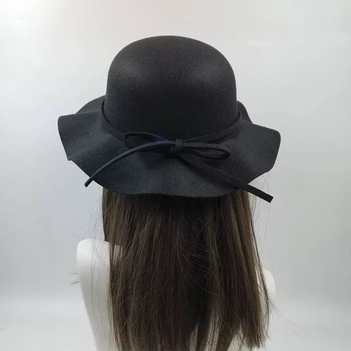 Chapeau Fedora pour femmes, ondulé, bouclé, anglais, rétro, polyvalent, chapeau de pêcheur, mode Hep