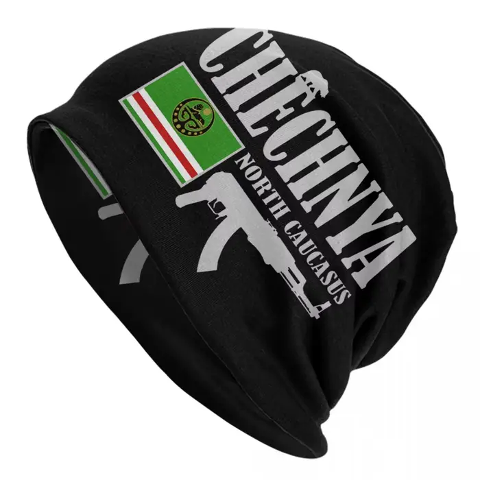 Personnalisé Chechnya Fighter Skullies bonnets casquettes hommes femmes unisexe Streetwear hiver cha