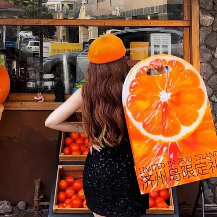 Chapeau de peintre vintage décontracté et casquette tomate créative pour femmes, béret orange fantaisie, accessoire streetwear pour printemps et automne