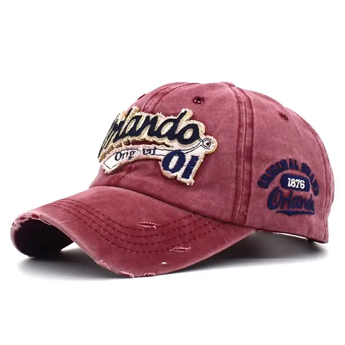 Nouvelle Casquette de Baseball 2026 Lavée Orlando 01 Brodé Hip Hop Skateboard Quotidien Décoration P