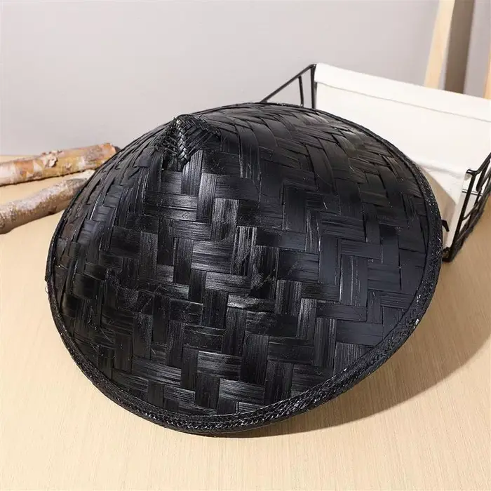Chapeau conique en paille de bambou style samouraï pour cosplay et déguisement occassions spéciales fêtes et événements