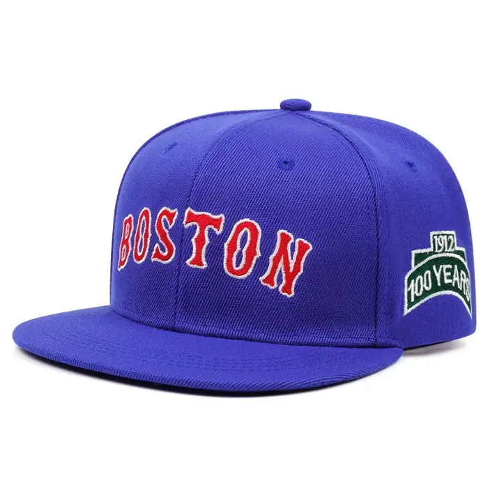 Boston bord plat lettre broderie casquettes de baseball femmes hommes en plein air hip-hop décontrac