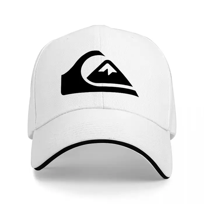Casquette de baseball noire avec logo Quiksilver et motif montagne, coupe classique ajustable pour l