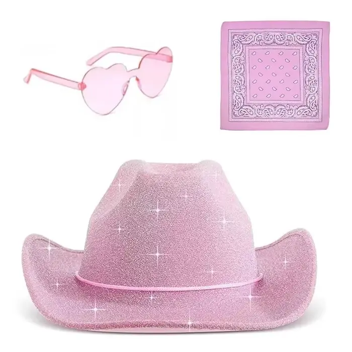 Chapeau de Cowboy rose pour fête d'enterrement de vie de jeune fille