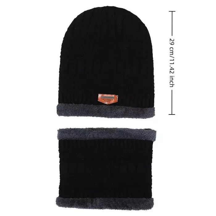 Ensemble bonnet et écharpe chauds d'hiver pour hommes et femmes