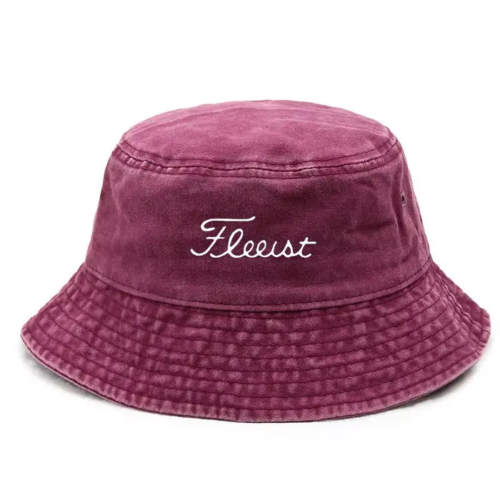 Chapeau Bob Vintage Délavé avec Logo Poisson, Protection Solaire, Chapeau Décontracté d'Extérieur po