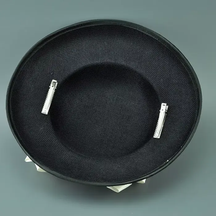 Chapeau de Mariage Style Français en Satin Grande Taille