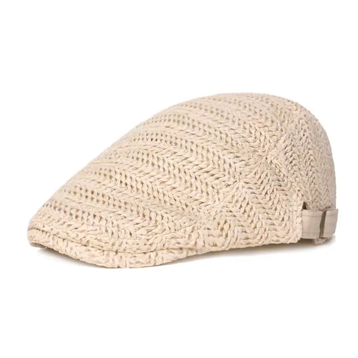 Béret tricoté pour hommes et femmes, chapeaux de journal respirants, casquette à visière unisexe, Pr