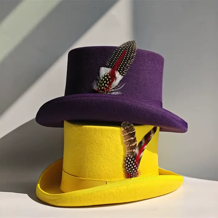 Chapeau violet 100% laine pour hommes et femmes
