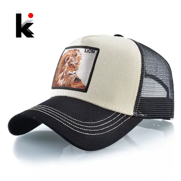 Casquette de Baseball Hip Hop avec Patch brodé de Lion