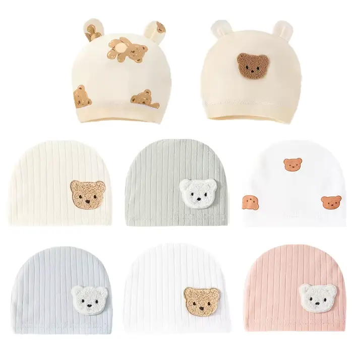 Bonnets doux pour bébé de 0 à 3 mois