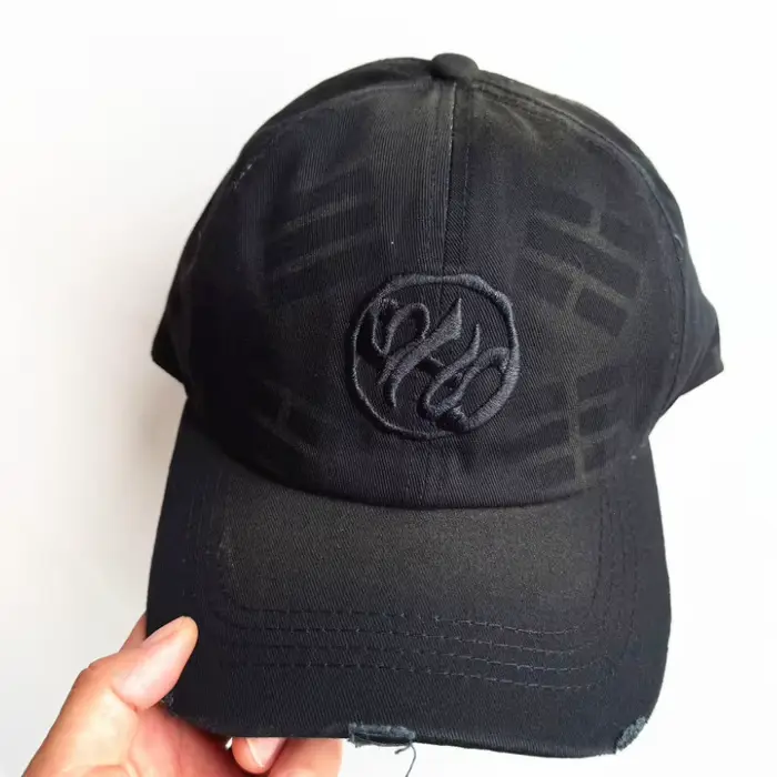Casquette de baseball brodée en coton noir pour fans de K-pop