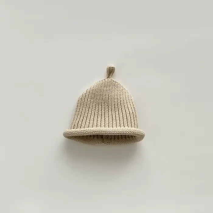 Coréen bébé tricoté chapeau automne hiver chaud bonnet infantile garçon fille couleur unie laine enf