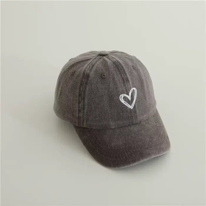 Chapeaux de baseball rétro avec broderie d'amour pour bébé, chapeau de protection solaire pour garço